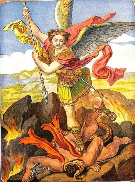Heiliger Erzengel Michael im Kampf gegen Satan